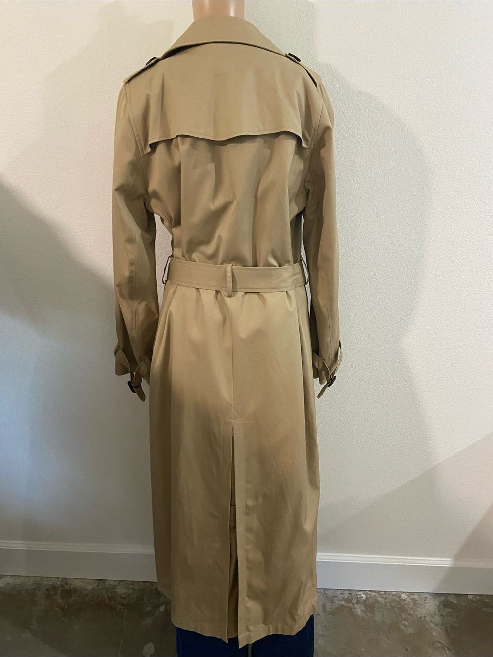 Preston & York Cotton Classic long Tan Trench Coat Sz 4 NWT - Picture 2 of 5